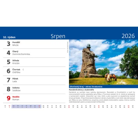 Kalendář Křížem krážem Českou republikou (S23-26)