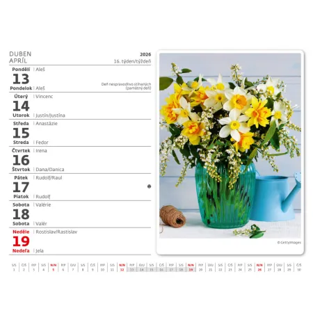 Kalendář Květiny (SM07-26)