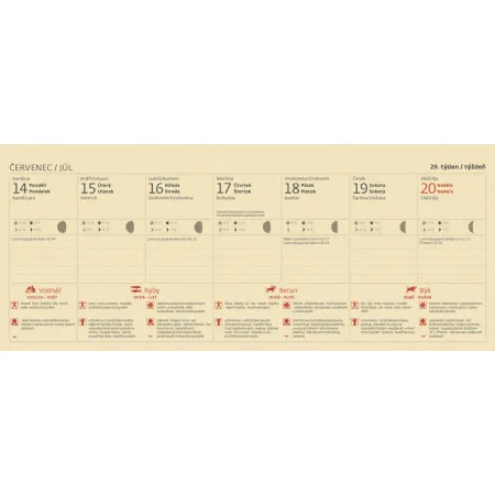 Kalendář Lunární kalendář (S18-26)