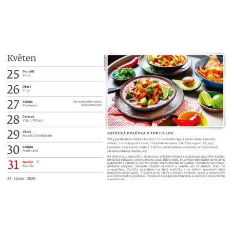 Kalendář Mezinárodní kuchařka (S06-26)