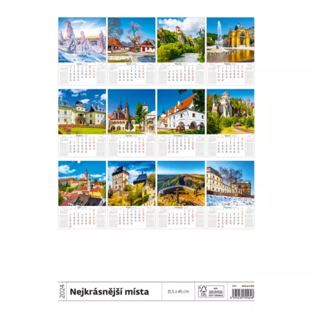 Kalendář Nejkrásnější místa ČR (N111-24)