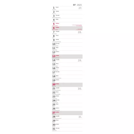 Kalendář Poznámková vázanka (N199-25)