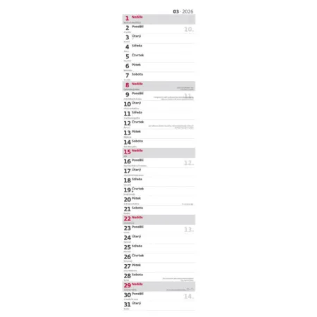 Kalendář Poznámková vázanka (N199-26)