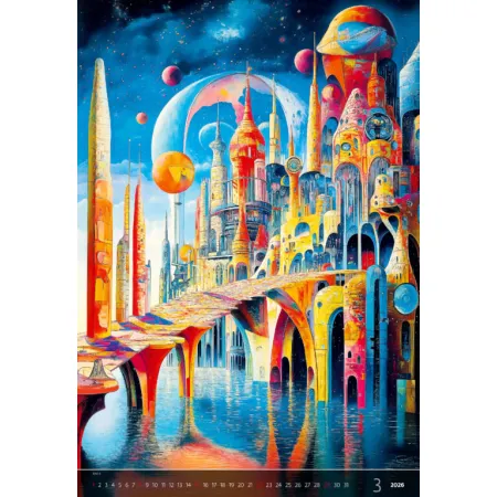Kalendář Surreal New Worlds (N264-26)