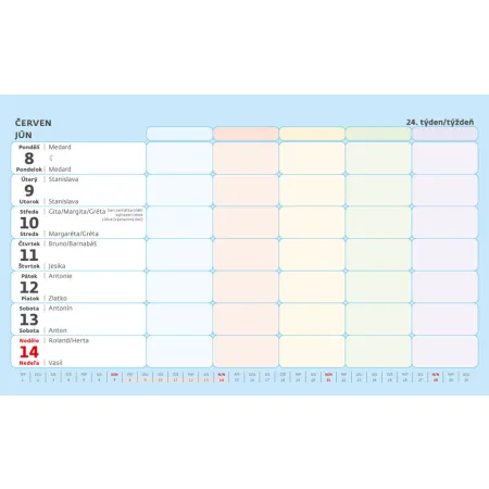 Kalendář Týdenní rodinný plánovací kalendář (S35-26)