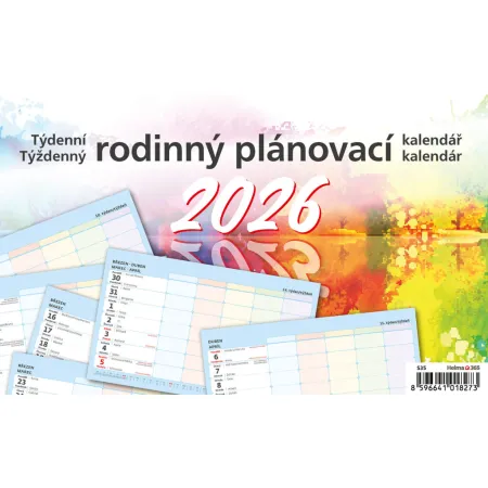 Kalendář Týdenní rodinný plánovací kalendář (S35-26)
