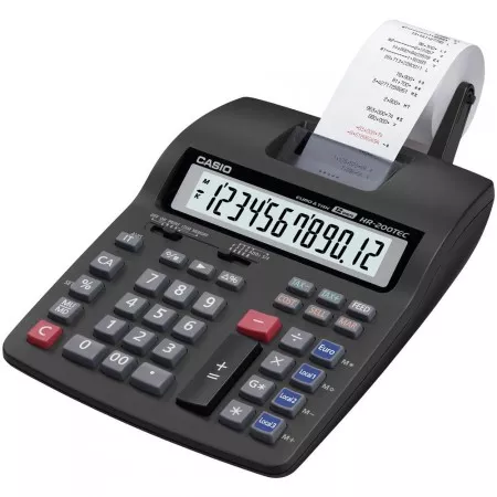 Kalkulačka Casio černá s tiskem, HR 200 TEC