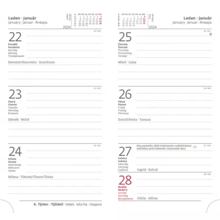 Kapesní diář Bora černo/zelený (DBO426-1-24)