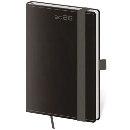 Kapesní diář Double Black s poutkem (DB436-7-26)