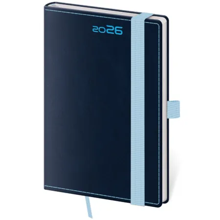 Kapesní diář Double Blue s poutkem (DB436-2-26)