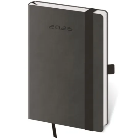 Kapesní diář Flexies tmavě šedý s poutkem (DF436-4-26)