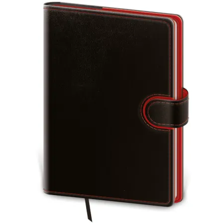 Kapesní diář Flip černo/červený (DFL436-1-26)