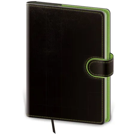 Kapesní diář Flip černo/zelený (DFL436-3-26)