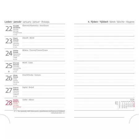 Kapesní diář Lyra design 1-5 s gumičkou (DLY436-2-24)