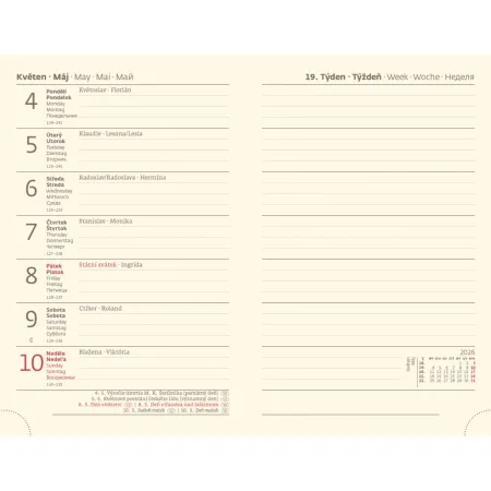 Kapesní diář Memory bílý s gumičkou (DM436-3-26)