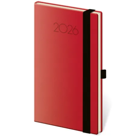 Kapesní diář New Praga červený (DNP436-8-26)