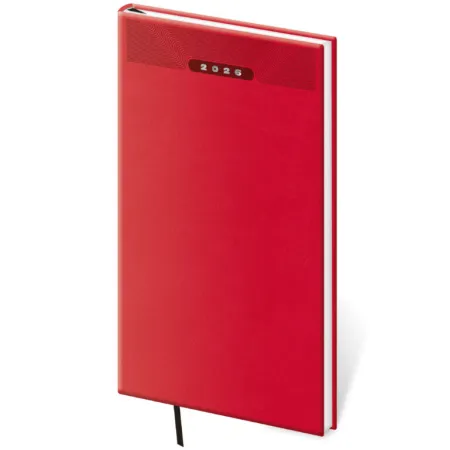 Kapesní diář Print Classic červený (DP426-03-26)