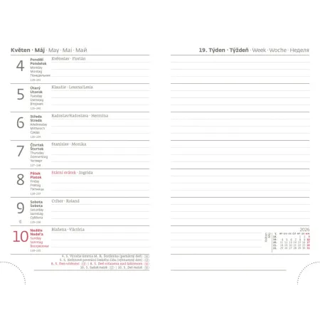 Kapesní diář Print Pop cappuccino (DPP436-15-26)