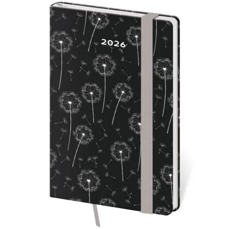Kapesní diář Vario Dandelion s gumičkou (DV436-26-26)