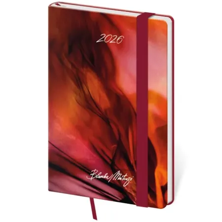 Kapesní diář Vario Matragi Red s gumičkou (DV436-32-26)