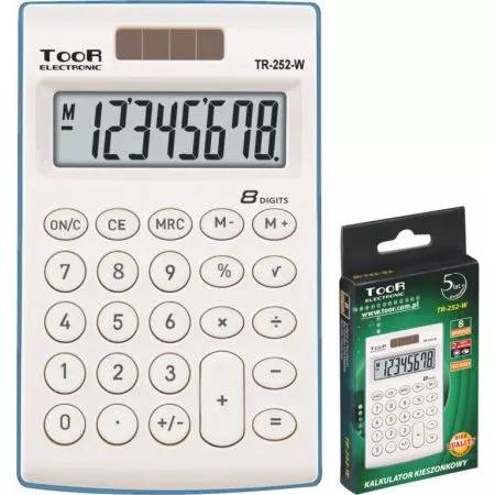 Kapesní kalkulačka KW TR-252-W 8 míst bílá 120-1418