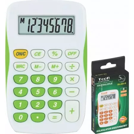 Kapesní kalkulačka KW TR-295-N 8 míst zelená 120-1770