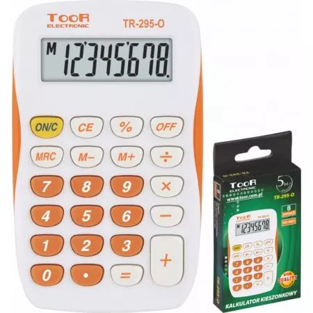 Kapesní kalkulačka KW TR-295-O 8 míst oranžová 120-1419
