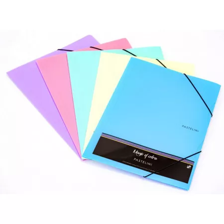 Karton P+P Desky 3 klopy lamino s gumičkou PASTELINI - různé barvy