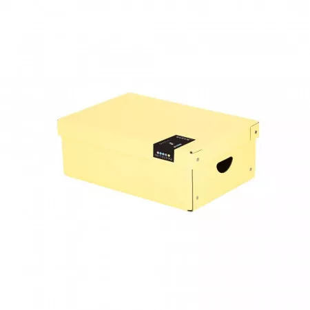 Karton P+P Krabice lamino malá PASTELINI žlutá