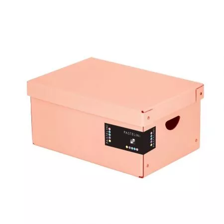 Karton P+P Krabice lamino velká PASTELINI meruňková