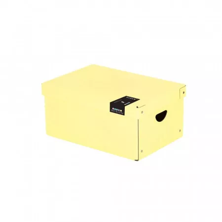 Karton P+P Krabice lamino velká PASTELINI žlutá