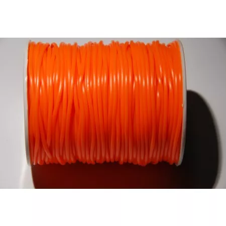 Kaučuková šňůrka dutá, průměr 2mm, metráž oranžová