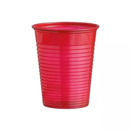 Kelímek plastový červený 0,2 l průměr 70mm (100 ks)
