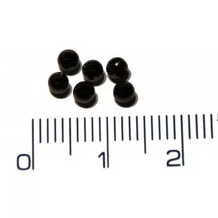 Korálek kovový hladký průměr 3mm, otvor 1,2mm (černěný)