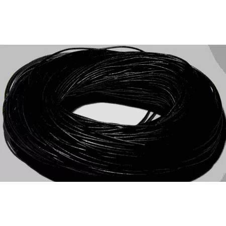 Kožená šňůrka z hovězí kůže, průměr 1mm, metráž černá