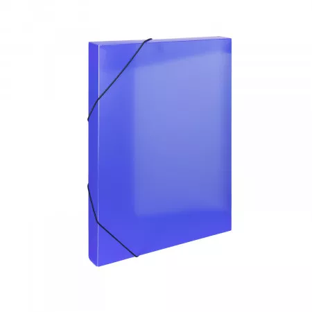 Krabice P+P s gumou A4 OPALINE modrá