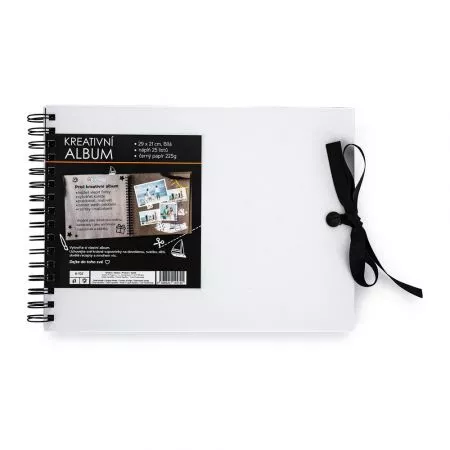 Kreativní album Karton P+P - bílá barva, 30 x 21,5 cm  