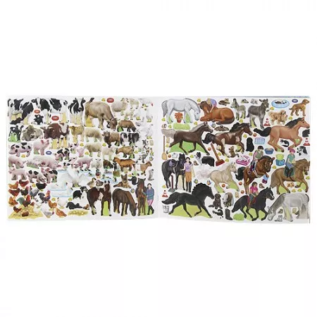 Kreativní sada Create Your Funny Farm, omalovánky se samolepkami, 32 stran