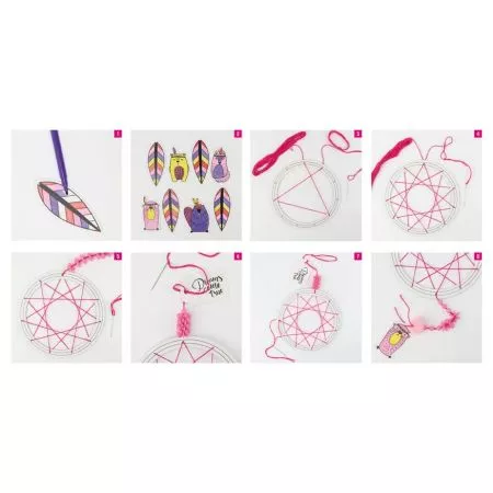 Kreativní set MFP - lapač snů růžový 1041956