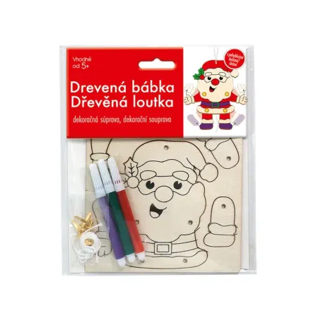 Kreativní tvoření vybarvi si dřevěnou loutku Mikuláše