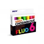 Křídy MFP M chodníkové fluo kulaté 6ks mix barev - krabička