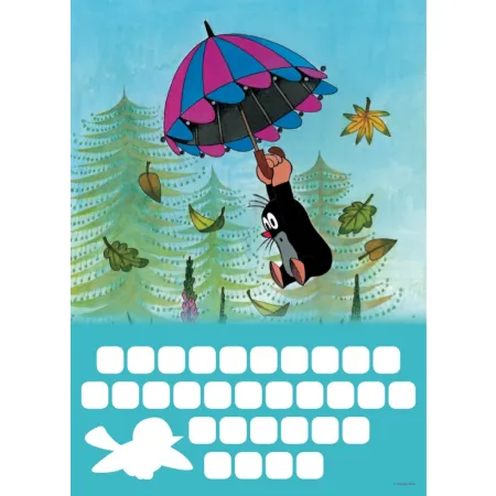 Krteček - kalendář se samolepkami na zeď, 33 x 46 cm