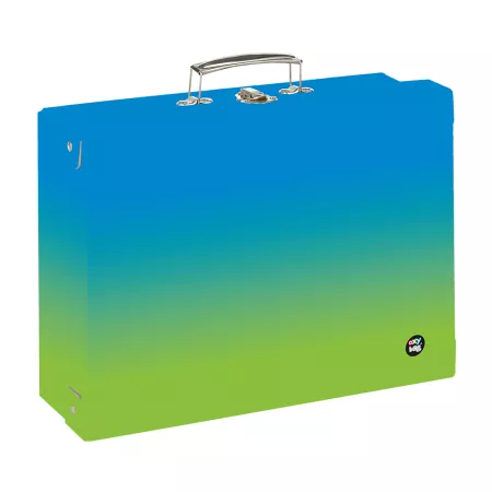 Kufřík lamino hranatý A4 OXY Ombre Blue- green