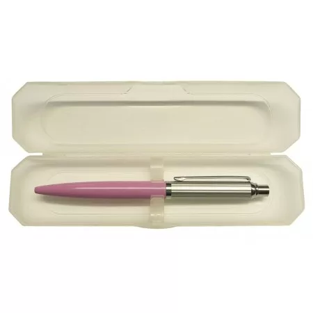 Kuličkové pero 638 kovové růžové v plastové krabičce