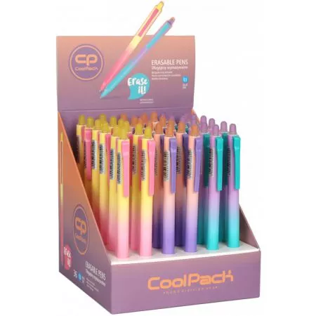 Kuličkové pero gumovací CoolPack pastel/duhové modré (937)