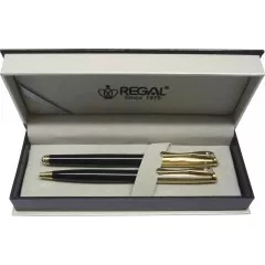 Kuličkové pero + inkoustové pero Regal Cronos - černá