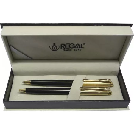 Kuličkové pero + mikrotužka Regal Cronos - černá