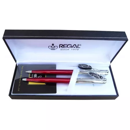 Kuličkové pero + mikrotužka Regal Harmonia - červená