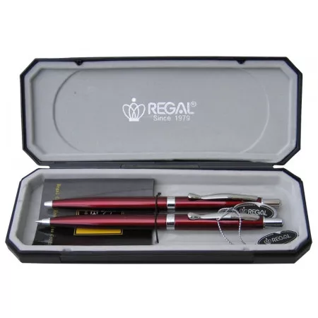 Kuličkové pero + mikrotužka Regal Reef - červené