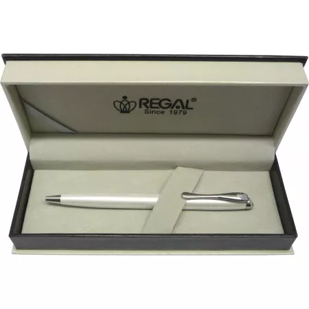Kuličkové pero Regal Cronos - bílá